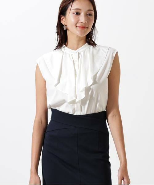 PINKY & DIANNE / ピンキーアンドダイアン カットソー | ◆トリコットラッフルカットソー | 詳細14