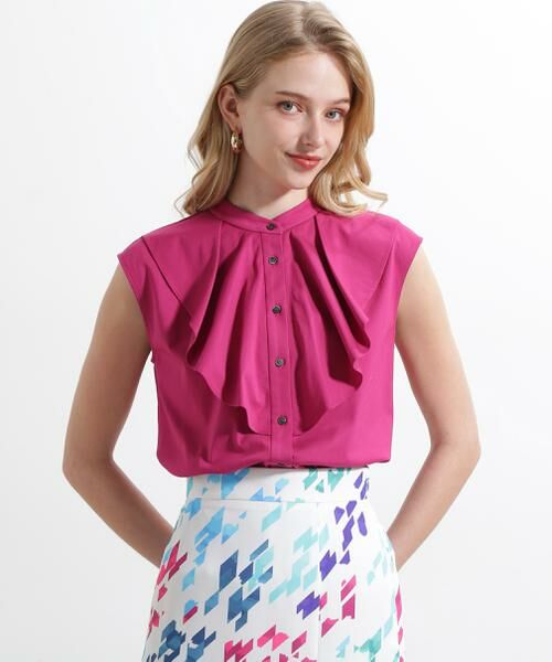 PINKY & DIANNE / ピンキーアンドダイアン カットソー | ◆トリコットラッフルカットソー | 詳細24