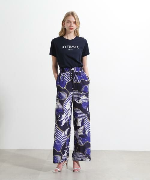 PINKY & DIANNE / ピンキーアンドダイアン カットソー | ◆"ＴＯ　ＴＲＡＶＥＬ"　ロゴＴシャツ | 詳細5