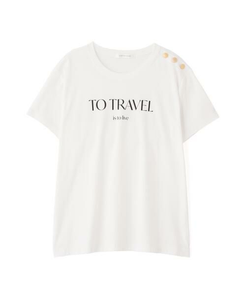 PINKY & DIANNE / ピンキーアンドダイアン カットソー | ◆"ＴＯ　ＴＲＡＶＥＬ"　ロゴＴシャツ | 詳細10