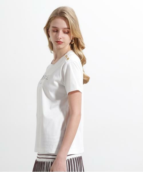 PINKY & DIANNE / ピンキーアンドダイアン カットソー | ◆"ＴＯ　ＴＲＡＶＥＬ"　ロゴＴシャツ | 詳細14