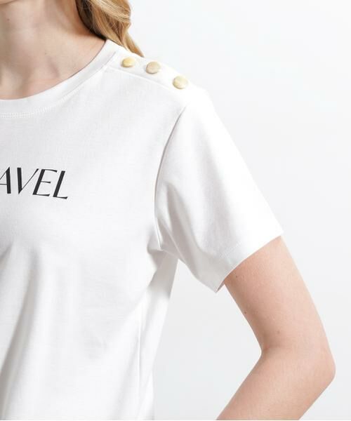 PINKY & DIANNE / ピンキーアンドダイアン カットソー | ◆"ＴＯ　ＴＲＡＶＥＬ"　ロゴＴシャツ | 詳細17