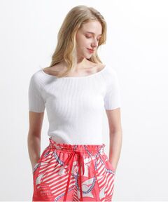 PINKY & DIANNE / ピンキーアンドダイアン ニット・セーター | ◆オフショルダーリブニット