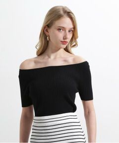 PINKY & DIANNE / ピンキーアンドダイアン ニット・セーター | ◆オフショルダーリブニット