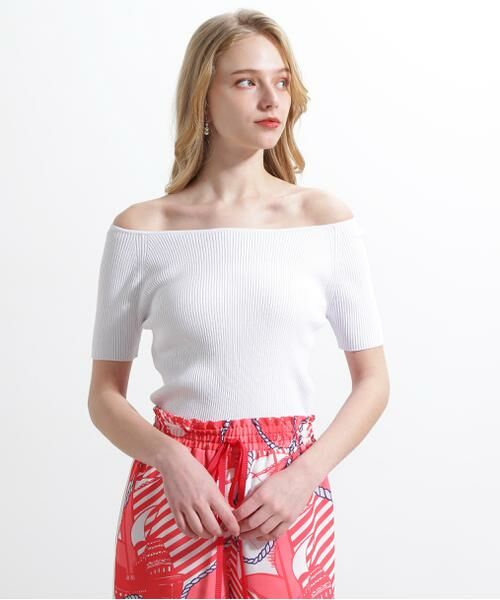 PINKY & DIANNE / ピンキーアンドダイアン ニット・セーター | ◆オフショルダーリブニット | 詳細3