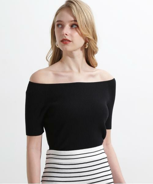 PINKY & DIANNE / ピンキーアンドダイアン ニット・セーター | ◆オフショルダーリブニット | 詳細8