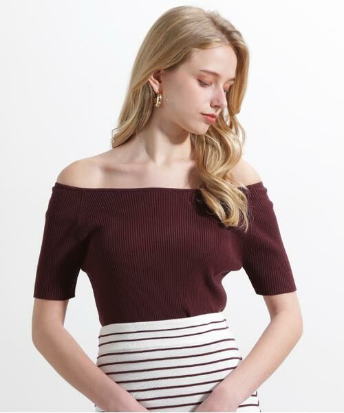 PINKY & DIANNE / ピンキーアンドダイアン ニット・セーター | ◆オフショルダーリブニット | 詳細16