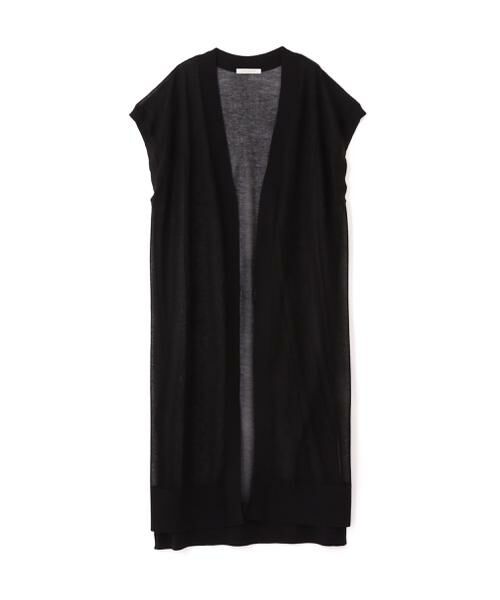 PINKY & DIANNE / ピンキーアンドダイアン カーディガン・ボレロ | ◆シアーニットロングジレ | 詳細1