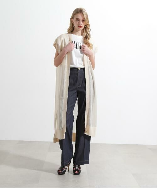 PINKY & DIANNE / ピンキーアンドダイアン カーディガン・ボレロ | ◆シアーニットロングジレ | 詳細12