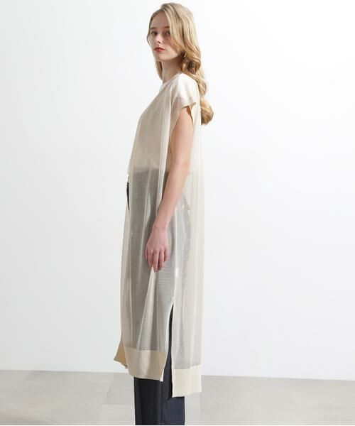 PINKY & DIANNE / ピンキーアンドダイアン カーディガン・ボレロ | ◆シアーニットロングジレ | 詳細13