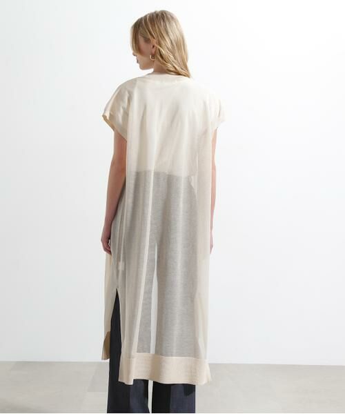 PINKY & DIANNE / ピンキーアンドダイアン カーディガン・ボレロ | ◆シアーニットロングジレ | 詳細14