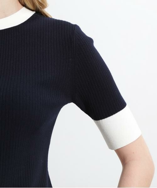 PINKY & DIANNE / ピンキーアンドダイアン カーディガン・ボレロ | バイカラーリブ２ＷＡＹ５分袖ニット | 詳細9