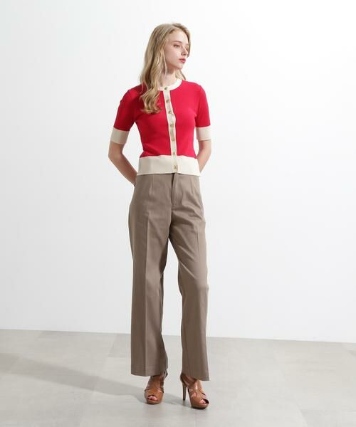 PINKY & DIANNE / ピンキーアンドダイアン カーディガン・ボレロ | バイカラーリブ２ＷＡＹ５分袖ニット | 詳細15