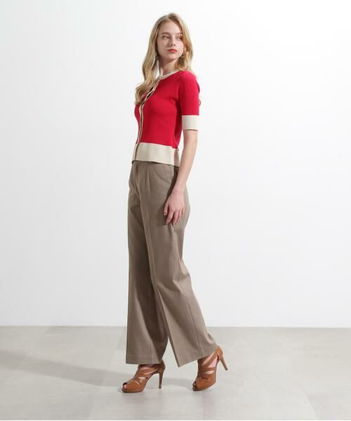 PINKY & DIANNE / ピンキーアンドダイアン カーディガン・ボレロ | バイカラーリブ２ＷＡＹ５分袖ニット | 詳細16