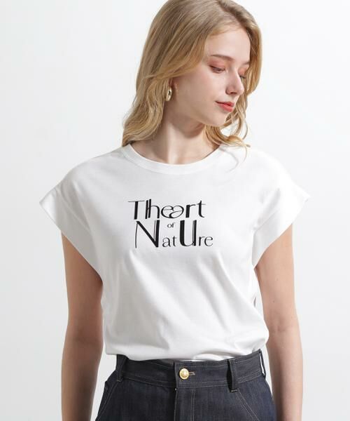 PINKY & DIANNE / ピンキーアンドダイアン カットソー | ◆"The Art of Nature" Tシャツ(ホワイト)