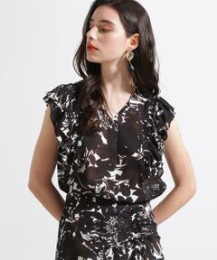 PINKY & DIANNE / ピンキーアンドダイアン シャツ・ブラウス | ◆グラデーションフラワープリントブラウス