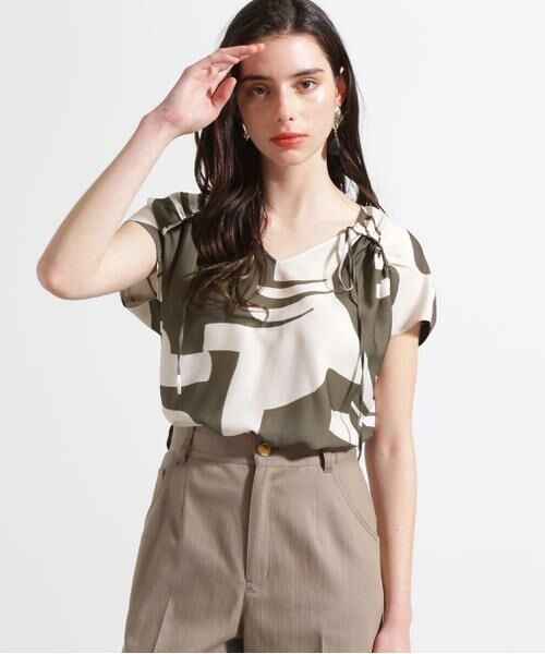 PINKY & DIANNE / ピンキーアンドダイアン シャツ・ブラウス | ◆リーフィーゼブラプリントブラウス | 詳細2