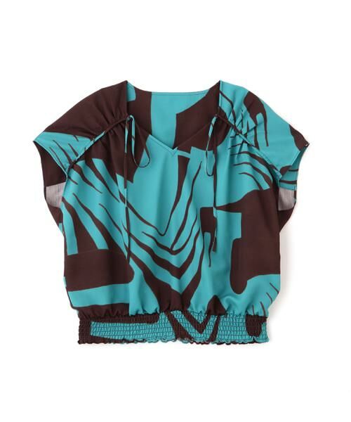 PINKY & DIANNE / ピンキーアンドダイアン シャツ・ブラウス | ◆リーフィーゼブラプリントブラウス | 詳細13