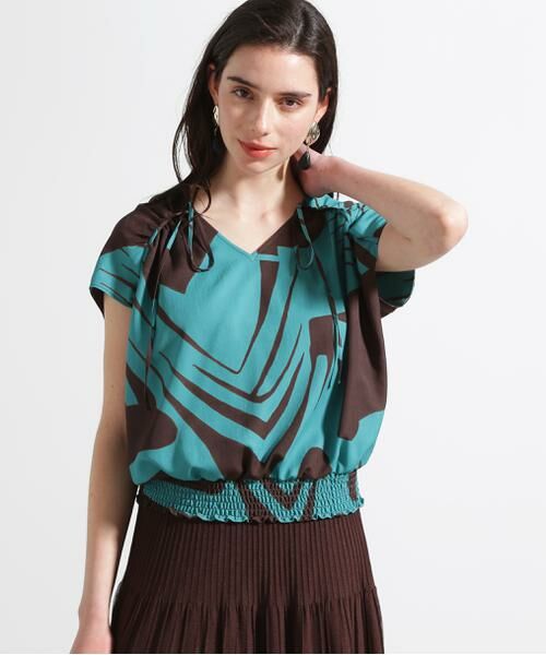 PINKY & DIANNE / ピンキーアンドダイアン シャツ・ブラウス | ◆リーフィーゼブラプリントブラウス | 詳細14