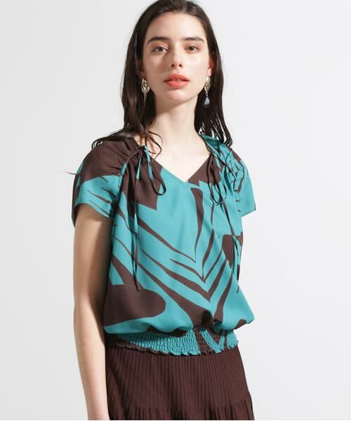 PINKY & DIANNE / ピンキーアンドダイアン シャツ・ブラウス | ◆リーフィーゼブラプリントブラウス | 詳細15