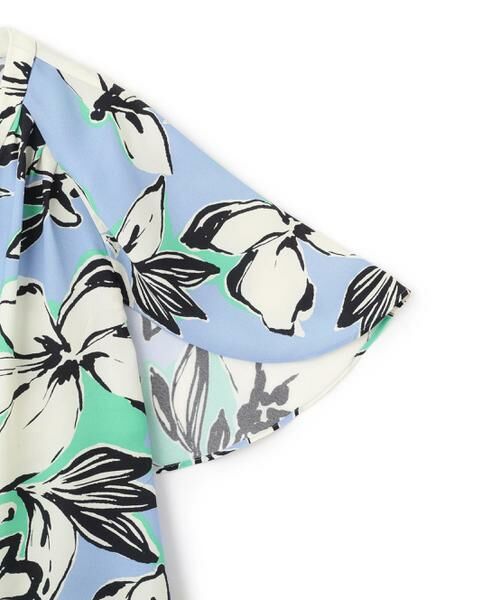 PINKY & DIANNE / ピンキーアンドダイアン シャツ・ブラウス | フラワーラインプリントＶネックケープブラウス | 詳細24