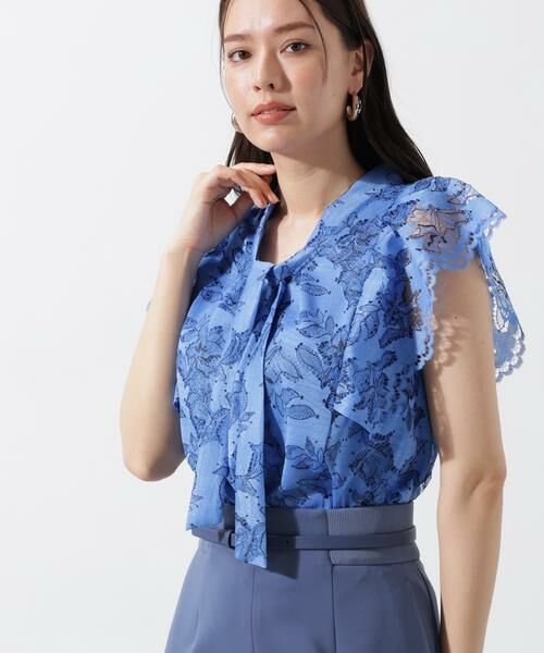 PINKY & DIANNE / ピンキーアンドダイアン シャツ・ブラウス | スカラレースボウタイブラウス | 詳細3