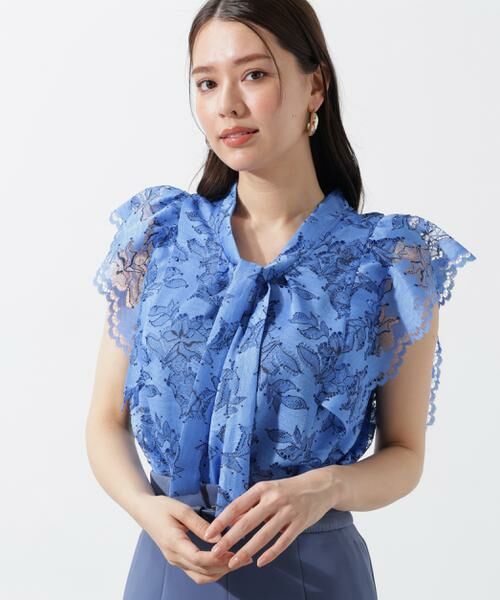 PINKY & DIANNE / ピンキーアンドダイアン シャツ・ブラウス | スカラレースボウタイブラウス | 詳細4