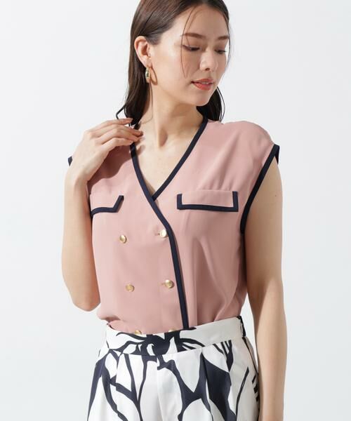 PINKY & DIANNE / ピンキーアンドダイアン シャツ・ブラウス | パイピングダブルブラウス | 詳細2