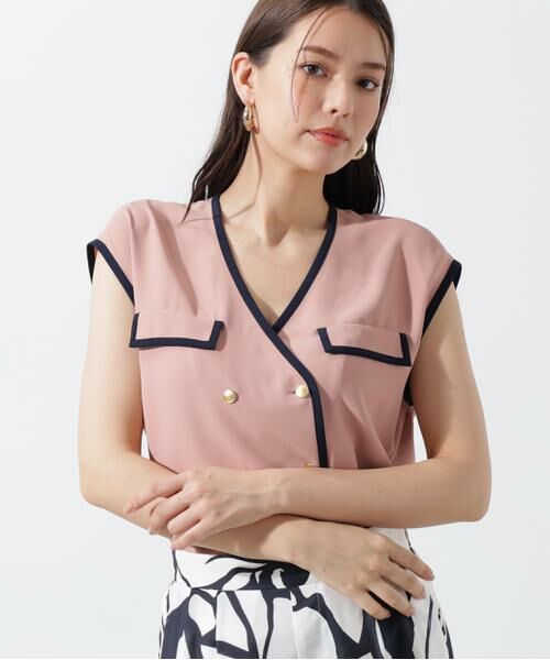 PINKY & DIANNE / ピンキーアンドダイアン シャツ・ブラウス | パイピングダブルブラウス | 詳細3