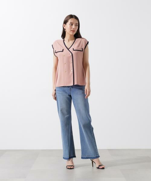 PINKY & DIANNE / ピンキーアンドダイアン シャツ・ブラウス | パイピングダブルブラウス | 詳細9