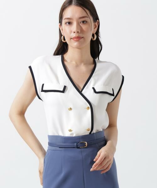 PINKY & DIANNE / ピンキーアンドダイアン シャツ・ブラウス | パイピングダブルブラウス | 詳細14