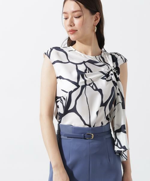 PINKY & DIANNE / ピンキーアンドダイアン シャツ・ブラウス | アートフラワープリントブラウス | 詳細3