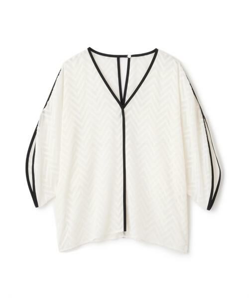 PINKY & DIANNE / ピンキーアンドダイアン シャツ・ブラウス | パイピングシアーブラウス | 詳細1