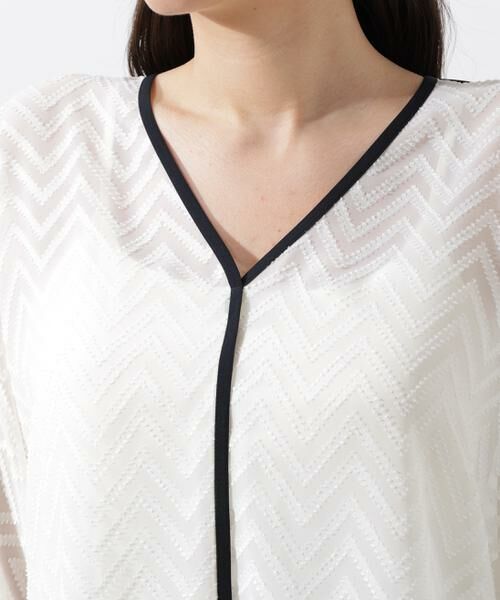 PINKY & DIANNE / ピンキーアンドダイアン シャツ・ブラウス | パイピングシアーブラウス | 詳細10