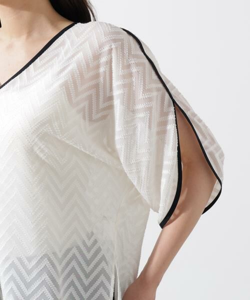 PINKY & DIANNE / ピンキーアンドダイアン シャツ・ブラウス | パイピングシアーブラウス | 詳細11