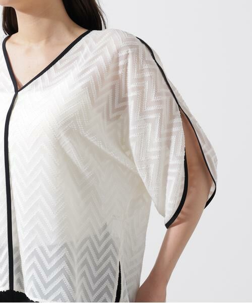 PINKY & DIANNE / ピンキーアンドダイアン シャツ・ブラウス | パイピングシアーブラウス | 詳細12