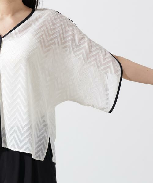 PINKY & DIANNE / ピンキーアンドダイアン シャツ・ブラウス | パイピングシアーブラウス | 詳細13