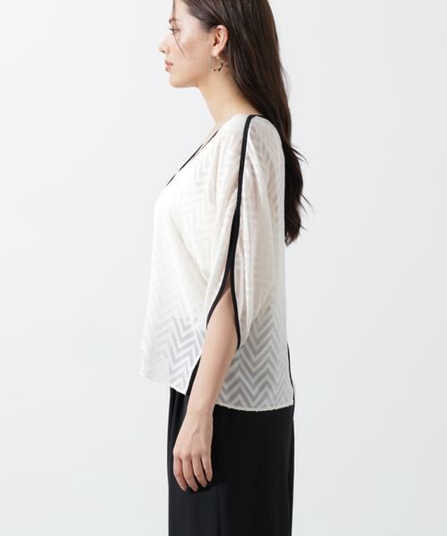 PINKY & DIANNE / ピンキーアンドダイアン シャツ・ブラウス | パイピングシアーブラウス | 詳細8