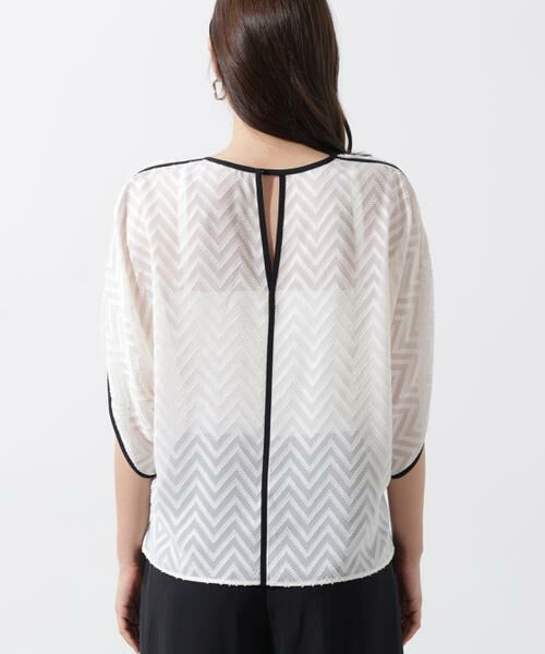 PINKY & DIANNE / ピンキーアンドダイアン シャツ・ブラウス | パイピングシアーブラウス | 詳細9