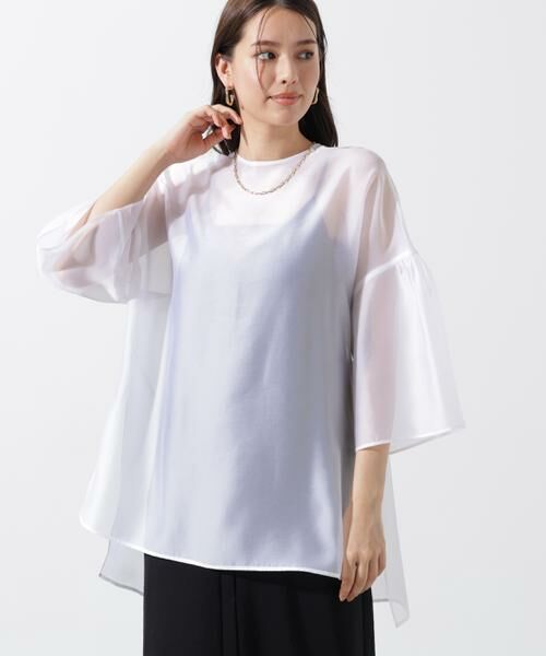 PINKY & DIANNE / ピンキーアンドダイアン シャツ・ブラウス | ボリュームスリーブシアーブラウス | 詳細2