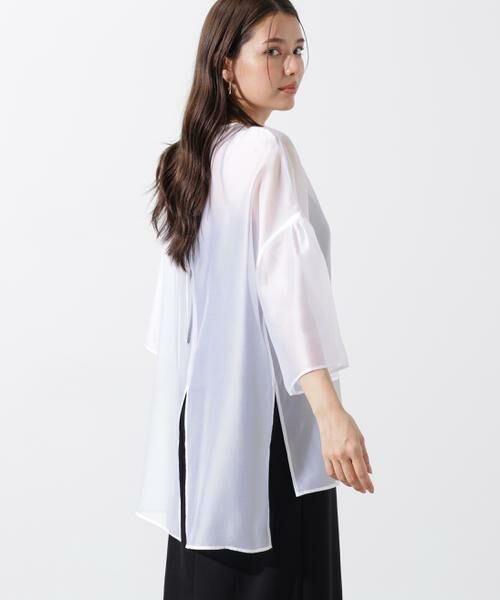 PINKY & DIANNE / ピンキーアンドダイアン シャツ・ブラウス | ボリュームスリーブシアーブラウス | 詳細3