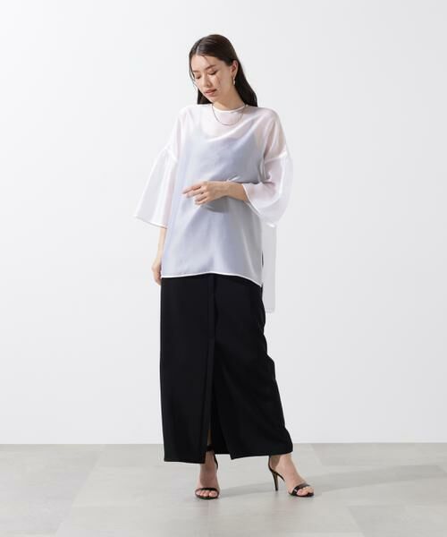 PINKY & DIANNE / ピンキーアンドダイアン シャツ・ブラウス | ボリュームスリーブシアーブラウス | 詳細4