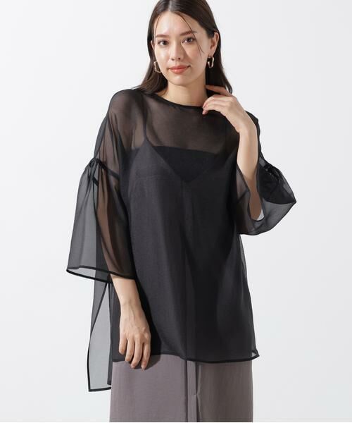 PINKY & DIANNE / ピンキーアンドダイアン シャツ・ブラウス | ボリュームスリーブシアーブラウス | 詳細17