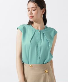 PINKY & DIANNE / ピンキーアンドダイアン シャツ・ブラウス | メタルボタンクルーネックタックブラウス