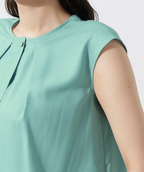 PINKY & DIANNE / ピンキーアンドダイアン シャツ・ブラウス | メタルボタンクルーネックタックブラウス | 詳細12