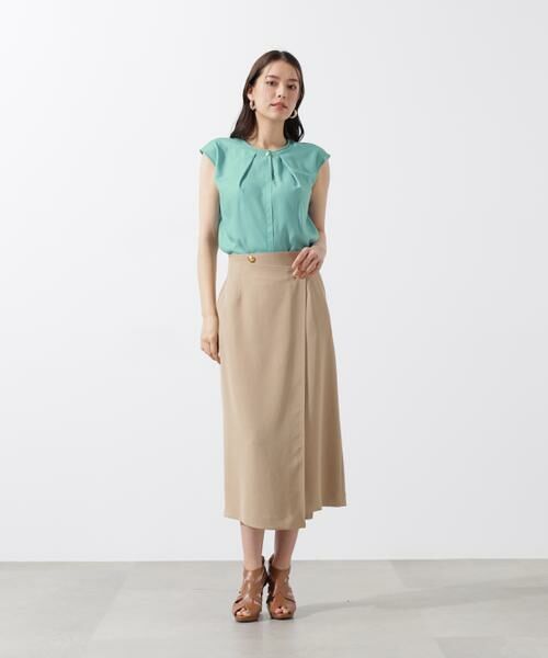 PINKY & DIANNE / ピンキーアンドダイアン シャツ・ブラウス | メタルボタンクルーネックタックブラウス | 詳細5