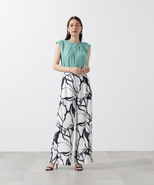 PINKY & DIANNE / ピンキーアンドダイアン シャツ・ブラウス | メタルボタンクルーネックタックブラウス | 詳細7