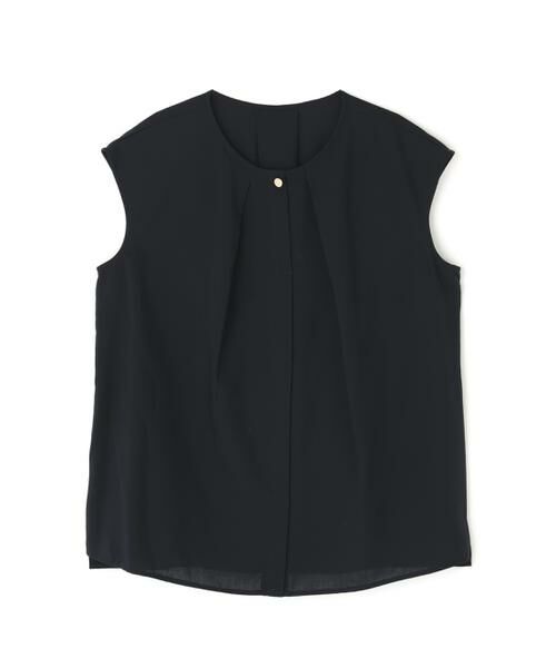 PINKY & DIANNE / ピンキーアンドダイアン シャツ・ブラウス | メタルボタンクルーネックタックブラウス(ネイビー)