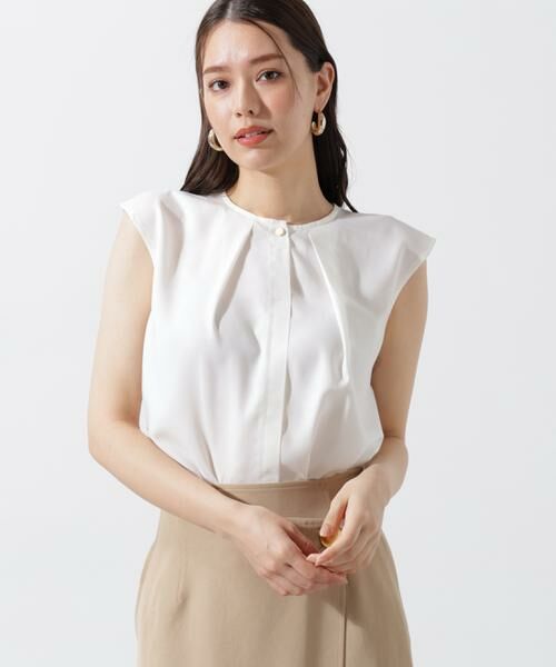 PINKY & DIANNE / ピンキーアンドダイアン シャツ・ブラウス | メタルボタンクルーネックタックブラウス | 詳細23