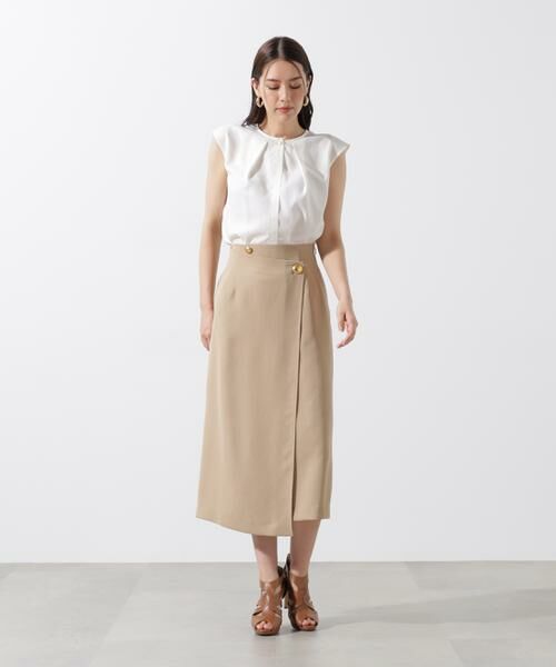 PINKY & DIANNE / ピンキーアンドダイアン シャツ・ブラウス | メタルボタンクルーネックタックブラウス | 詳細24